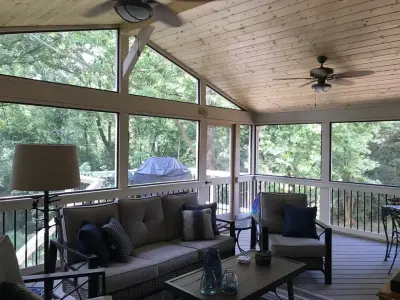 Pet-Friendly Screened Porch with Grill Deck in Mountain Brook, AL — Deck Building & Repair project by Archadeck Of Birmingham