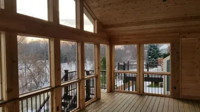 Tiered Walkout Deck with Screened Porch Extension, South Lyon MI — Deck Building & Repair project by Miles Bradley Building And Remodeling