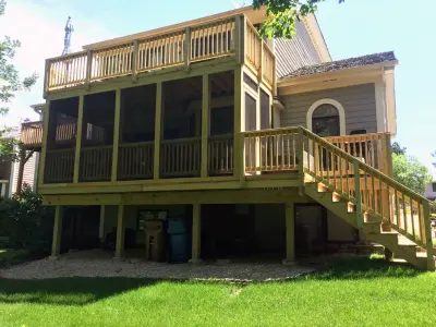 Roselle, IL Deck Designer's Multi-Tiered Wood Deck — Deck Building & Repair project by Archadeck Of Chicagoland