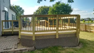 Tiered Wooden Deck in Plainfield, IL — Deck Building & Repair project by Archadeck Of Chicagoland