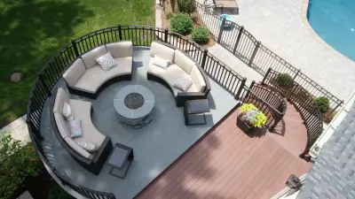 Award-Winning Outdoor Living Space Deck 2014 in Franklin Lakes, NJ — Deck Building & Repair project by Deck Remodelers.com