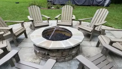 Stone Patio with Natural Flagstone — Deck Building & Repair project by Coastal Outdoor Spaces