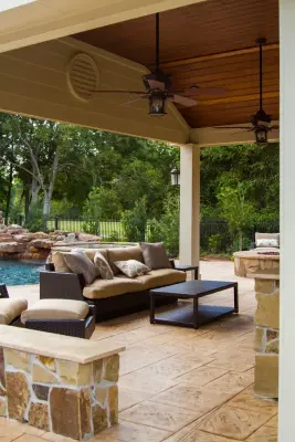 Houston Patio and Outdoor Kitchen — Deck Building & Repair project by HomeScapes