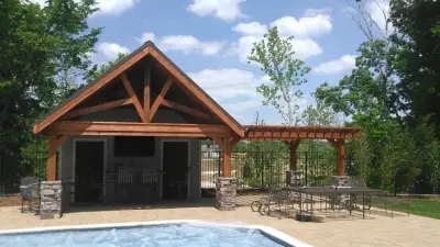 Albany Swimming Pool Pavilion — Deck Building & Repair project by Weddington Construction