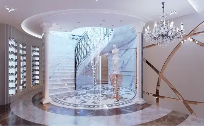Elysee Villa - Opulent Marble Staircase — Interior Design & Decorating project by Marina Design - Studio