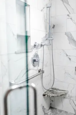 Williamsville Primary Bathroom — Interior Design & Decorating project by Inspired Space Design, LLC