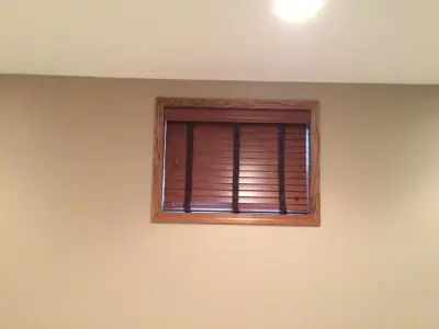 Tape-Enhanced Wooden Blinds — Interior Design & Decorating project by Debbie Fornoff Interior Design And Draperies