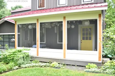 Exterior of a Yellow Dutch Door — Interior Design & Decorating project by Jenna Burger Design