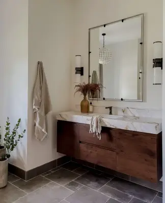 Tranquil Bathroom Renovation — Interior Design & Decorating project by South Trace Interiors