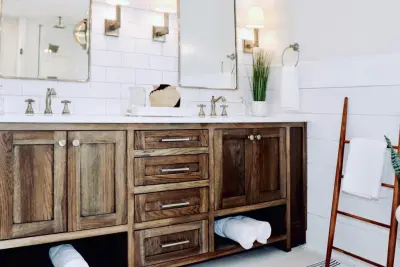 Tranquil Restroom — Interior Design & Decorating project by Catherine Marrano Interiors