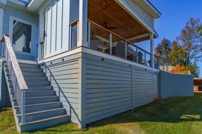 Coastal-Style Exterior Project by the Lakefront by Phase One Design