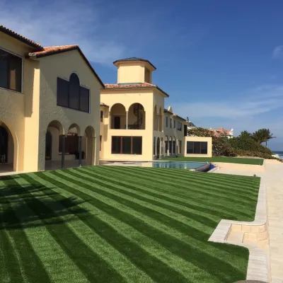 Manalapan Mansion Synthetic Grass — Landscape Construction project by Southwest Greens Of Florida in Manalapan