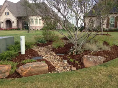 Prosper, TX - Rustic & Contemporary Landscape for Custom Homes by Star Of Texas Landscape