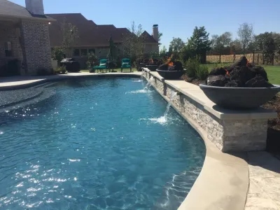 Frisco, TX - Contemporary Style Pool with Lots of Extras by Star Of Texas Landscape