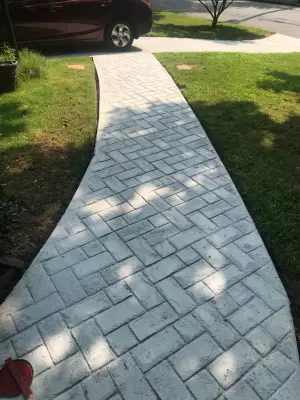 Ansley Park Pathway and Walkway (Decorative Stamped and Painted) — Driveway Repair & Paving project by GW Concrete & Landscaping