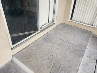 Replace old concrete pool deck with new stamped concrete — Driveway Repair & Paving project by Craftsman Construction Lic.1030935