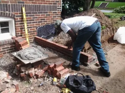 East Point Retaining Structures — Driveway Repair & Paving project by Myers & Heard Masonry