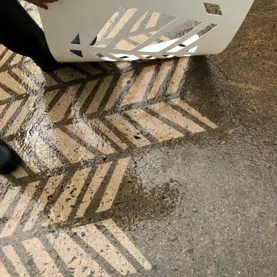 CHEVRON - DO-IT-YOURSELF STENCIL — Driveway Repair & Paving project by Driveway Art CO.