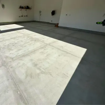 Omaha Concrete Floor Coating | Sturdy Grey Finish with Flakes — Driveway Repair & Paving project by ConcreteAid