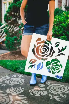 THRIVE - HANDCRAFTED STENCIL — Driveway Repair & Paving project by Driveway Art CO.