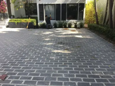 Charcoal Block Personal Dwelling — Driveway Repair & Paving project by Cricket Pavers Of Miami