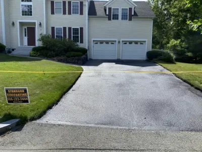 Sealcoating Contractors in Northborough, Massachusetts — Driveway Repair & Paving project by Standard Sealcoating