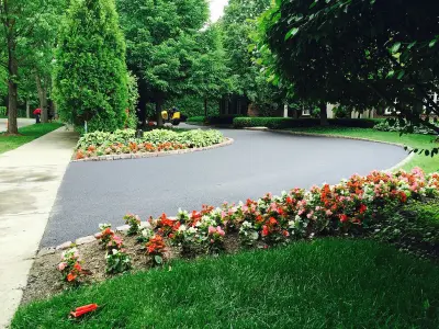 Elegant Circular Driveways — Driveway Repair & Paving project by Premium Paving Inc