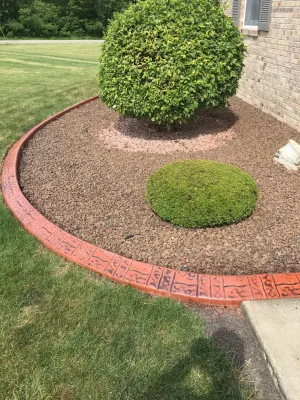Decorative Concrete Curbing- Basketweave Design — Landscape Construction project by Superior Hardscapes