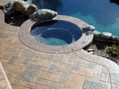 Swimming Area Patios — Driveway Repair & Paving project by BuildPro Concrete Inc. Of St. Louis