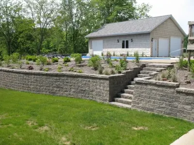 Commerce, CA Retaining Wall Project — Driveway Repair & Paving project by Sanders Bricks
