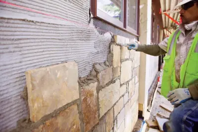 Stone Siding in San Fernando, CA — Driveway Repair & Paving project by Nelson Bricks