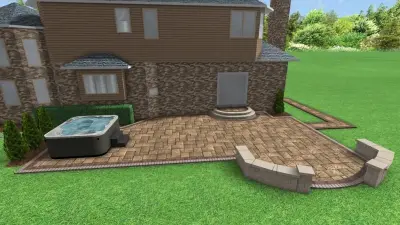 Three-Dimensional Designs — Stone & Concrete Installation project by PaveStone Brick Paving Inc.