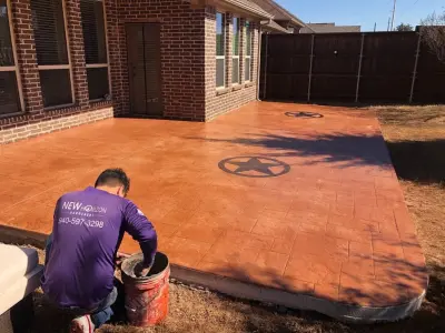 Dyed concrete by New Horizon Design & Build