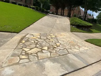 Flagstone Driveway Replacement — Stone & Concrete Installation project by Gonzalez Construction Co