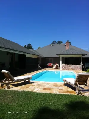 Travertine Pavers in Gold by Travertine Mart