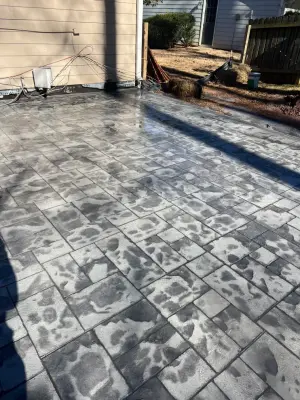 Ashler Slate Concrete Base — Stone & Concrete Installation project by Gonzalez Construction Co