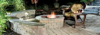 Alessandri Outdoor Patio and Fire Pit — Stone & Concrete Installation project by CST Pavers