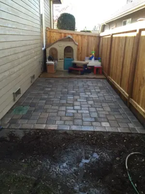 Bothell, WA Backyard Children's Patio Space by Xavier Pavers