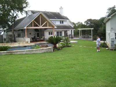 Home Putting Green and Swimming Pool — Stone & Concrete Installation project by Marula Landscape & Design