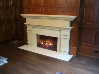 Stone Cast Fireplace Mantels — Stone & Concrete Installation project by Tri-Stone, Inc.