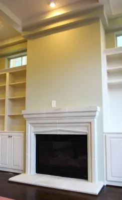 Stone Fireplace Borders — Stone & Concrete Installation project by The Ark Concrete Specialties, Inc.