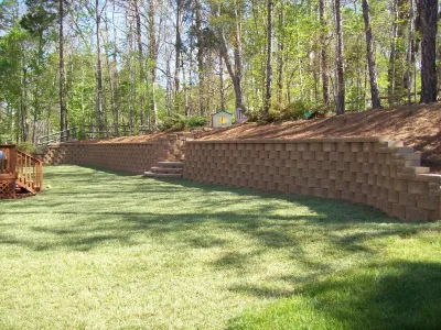 Custom Retaining Wall — Landscape Construction project by Sutton Outdoor, LLC