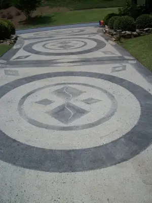 Medallion Concrete Driveway — Stone & Concrete Installation project by Atlanta Concrete Stone Specialist