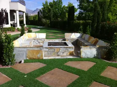 Fire Pit Installations — Stone & Concrete Installation project by Stone Designs