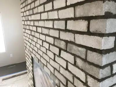 Classic Slim Brick Hearth — Stone & Concrete Installation project by John Carter Custom Masonry LLC