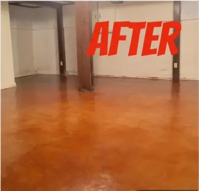 Basement Floor Staining in the 1960s by Concrete Craft Of Knoxville