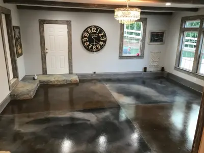Colored Interior Concrete Flooring — Stone & Concrete Installation project by Unique Concrete Design LLP