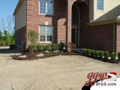 Front Garden Landscape Design Images — Stone & Concrete Installation project by JJW Brick.com