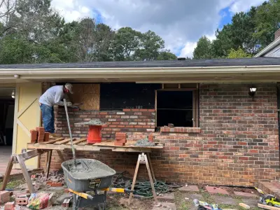 Exterior Brick Repair — Stone & Concrete Installation project by Gonzalez Construction Co