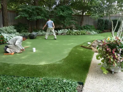 Poolside Putting Green — Landscape Construction project by Synthetic Grass Pros